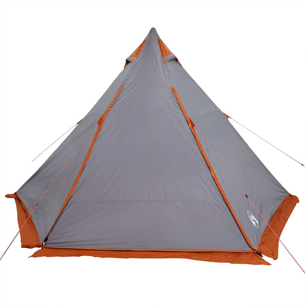 vidaXL Tente familiale tipi 6 personnes gris et orange imperméable - Image 6