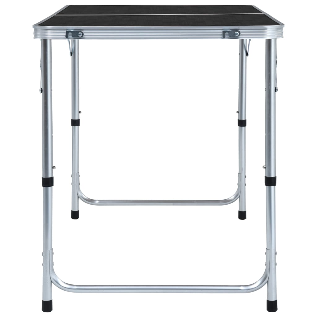 vidaXL Table pliable de camping Gris Aluminium 120x60 cm - Image 4