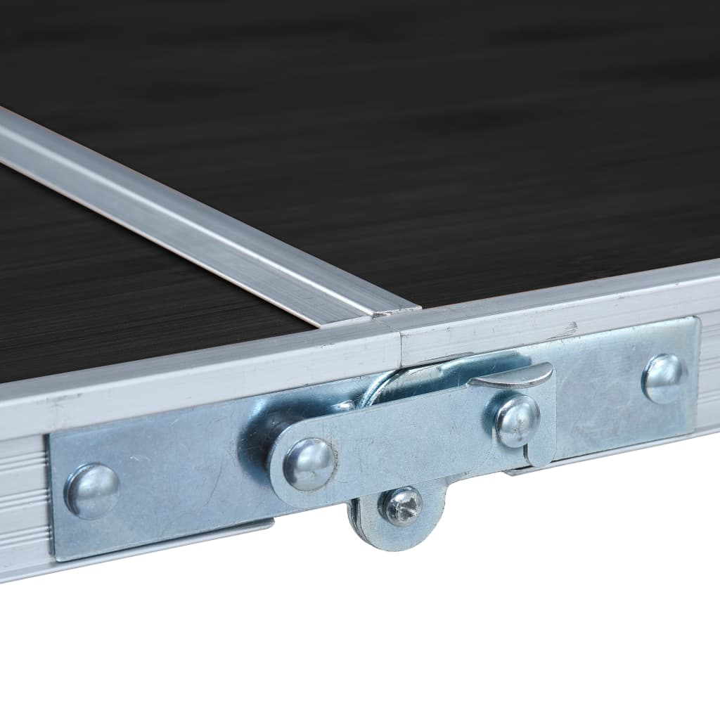 vidaXL Table pliable de camping Gris Aluminium 120x60 cm - Image 6