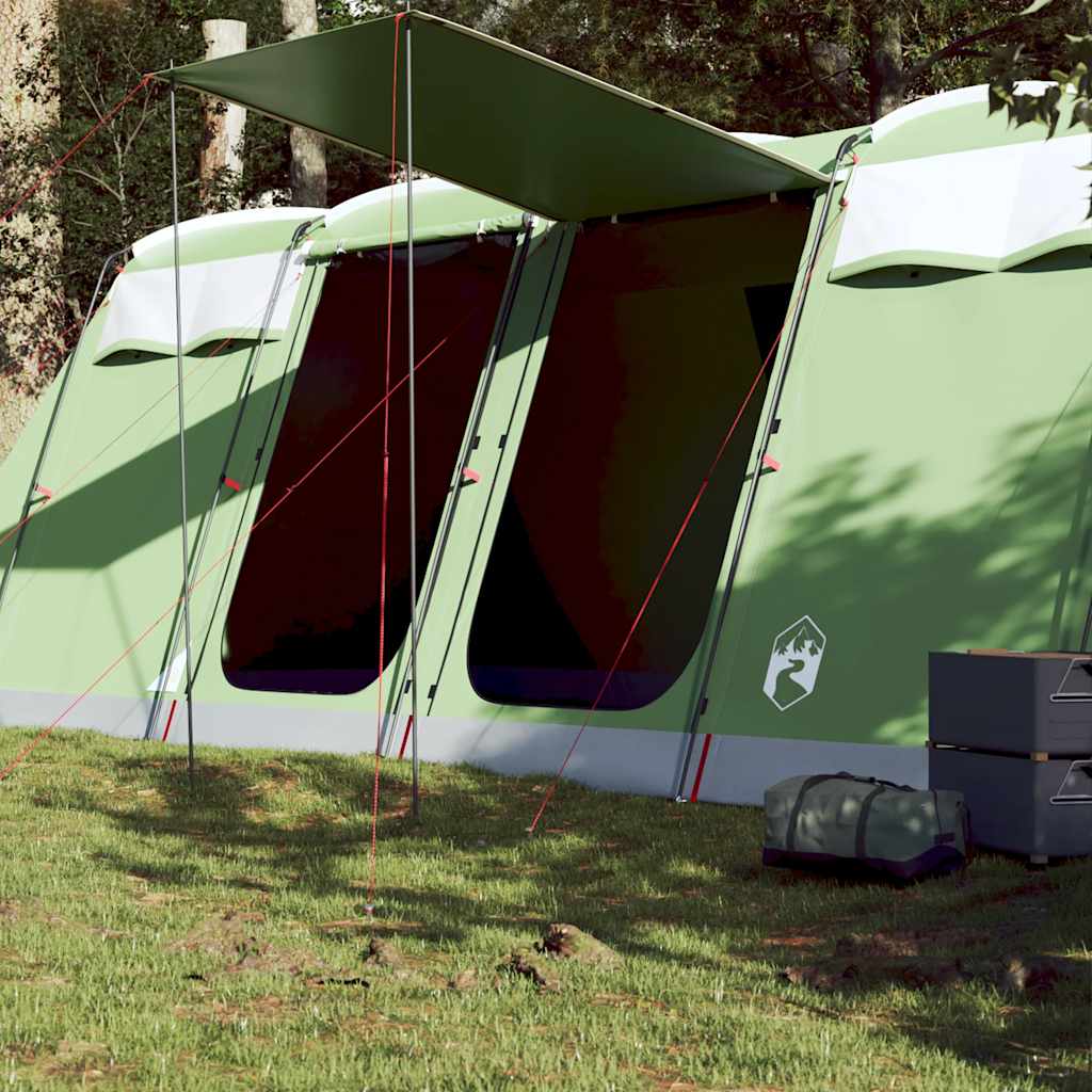 vidaXL Tente familiale tunnel 10 personnes vert imperméable
