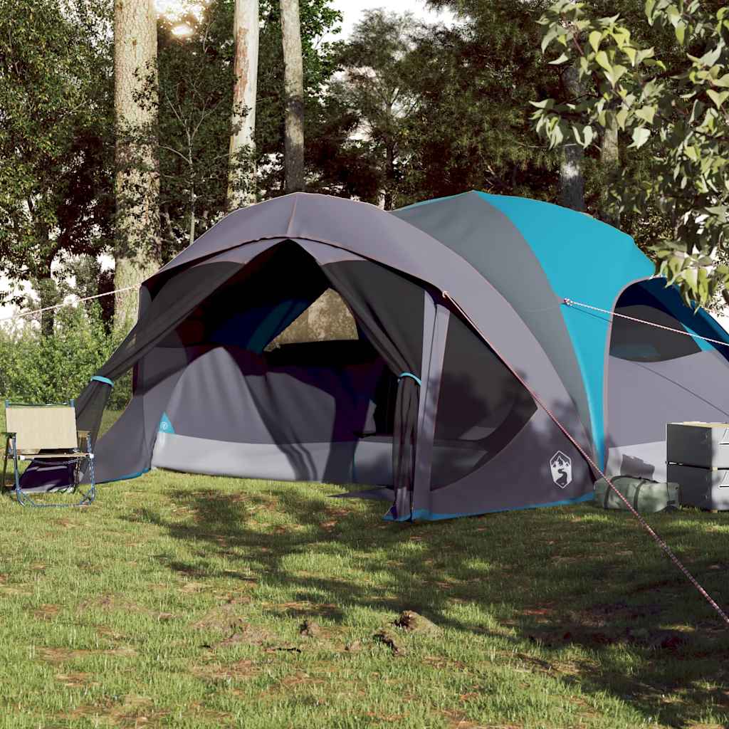 vidaXL Tente de cabine familiale 6 personnes bleu imperméable - Image 3