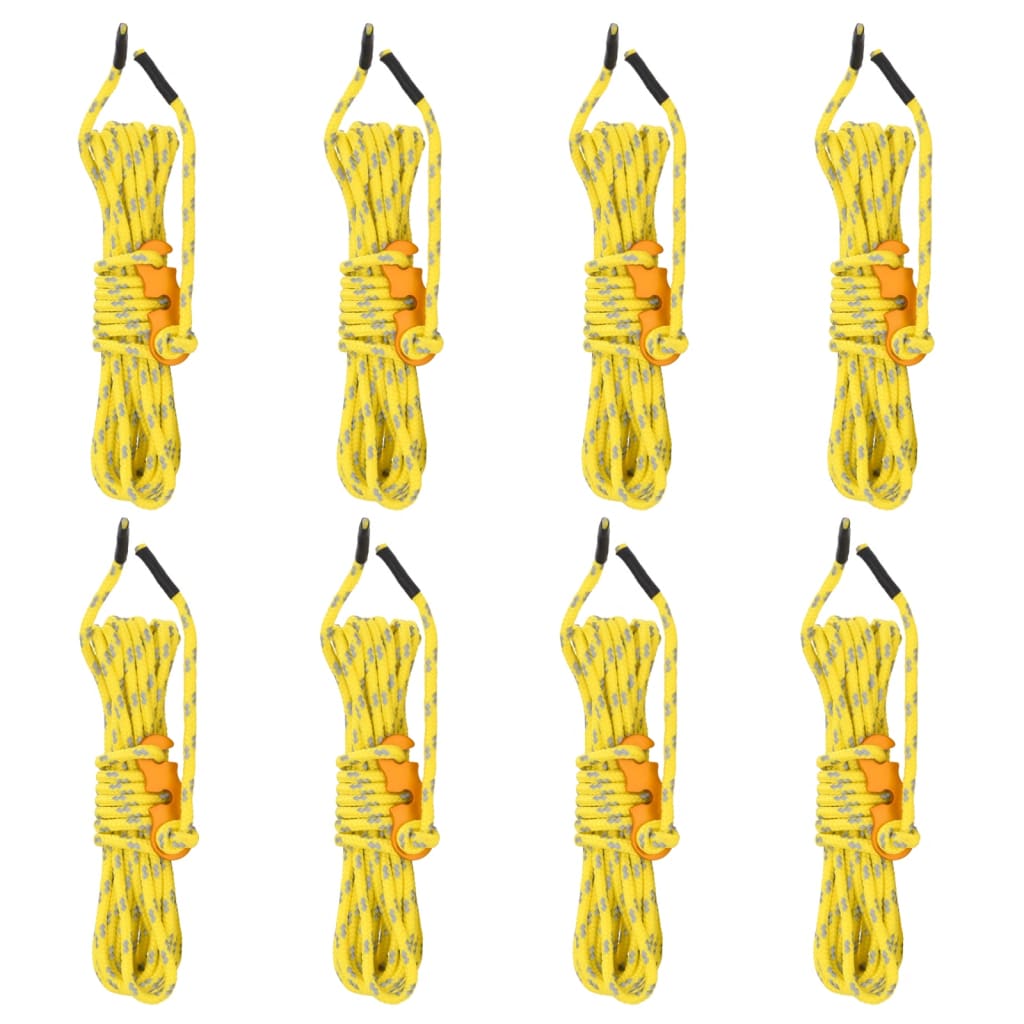 vidaXL Cordes de haubanage avec clés réfléchissantes 8 pcs 4 m 4 mm