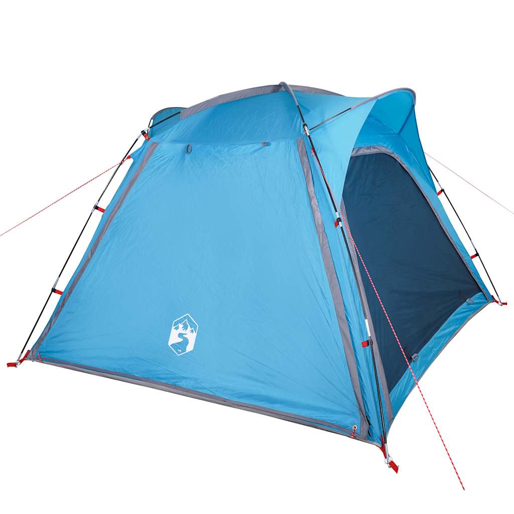vidaXL Tente de camping 4 personnes bleu libération rapide imperméable - Image 6