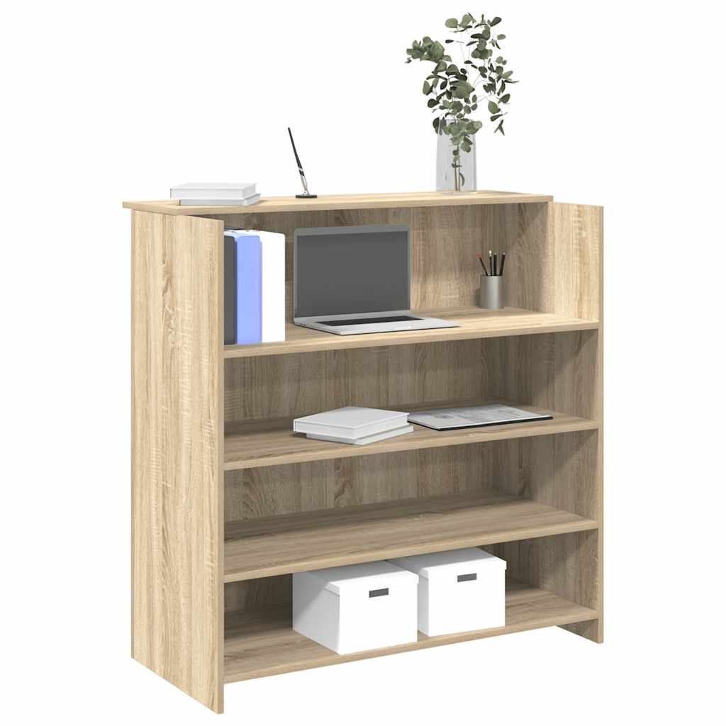 vidaXL Bureau de réception Chêne Sonoma 100x50x103,5 cm Bois d'ingénierie