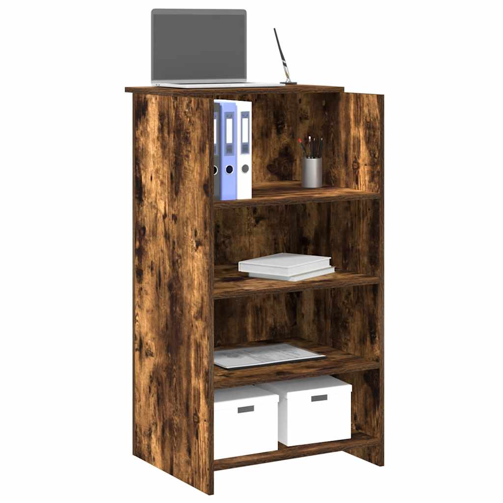 vidaXL Bureau de réception chêne fumé 55x50x103,5 cm bois d'ingénierie