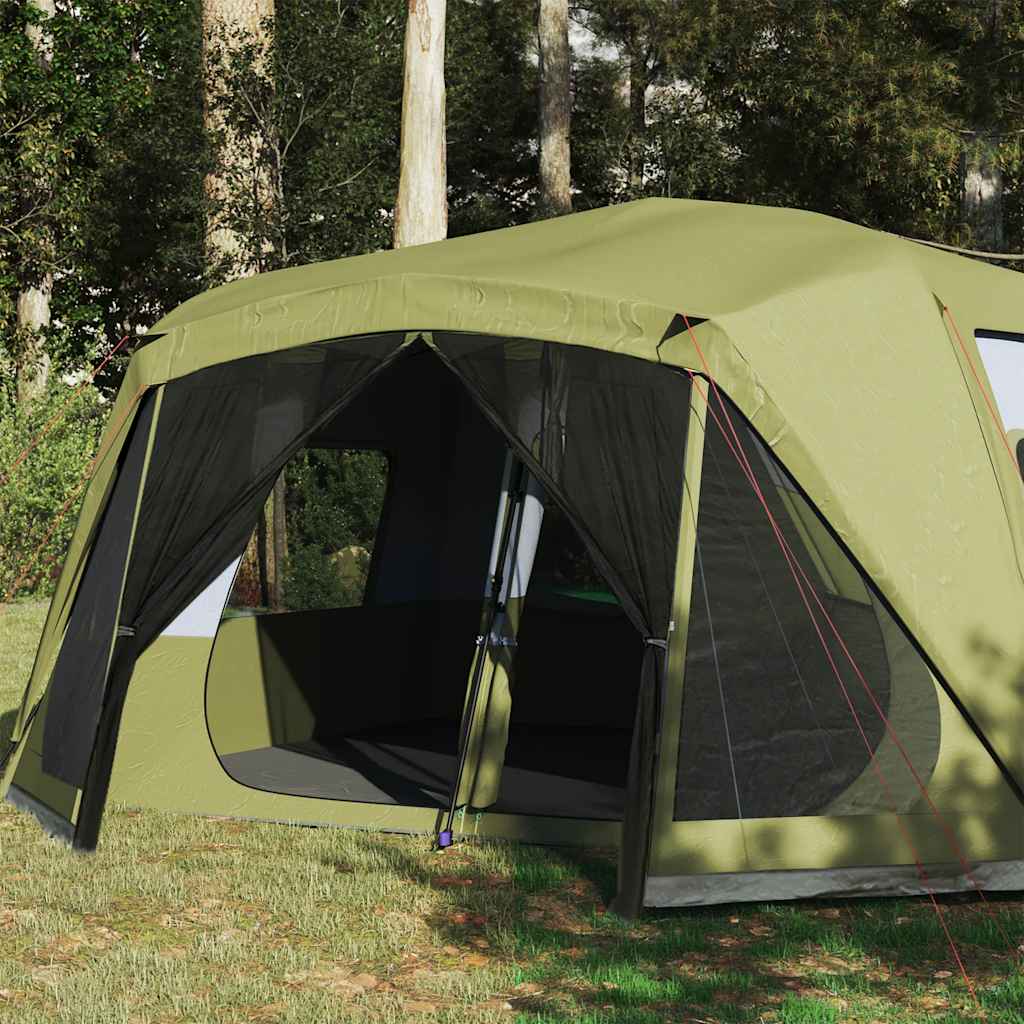 vidaXL Tente familiale 10 personnes vert libération rapide imperméable - Image 4