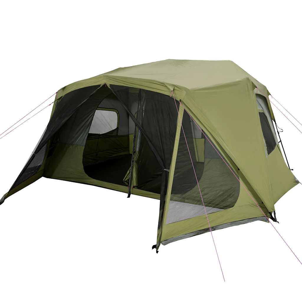 vidaXL Tente familiale 10 personnes vert libération rapide imperméable - Image 3