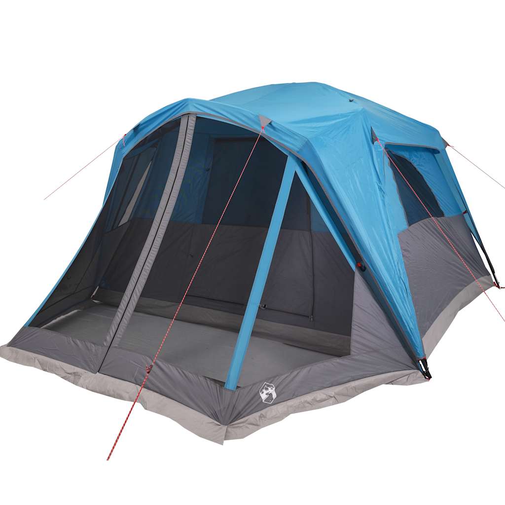 vidaXL Tente familiale avec porche 6 personnes bleu imperméable - Image 5