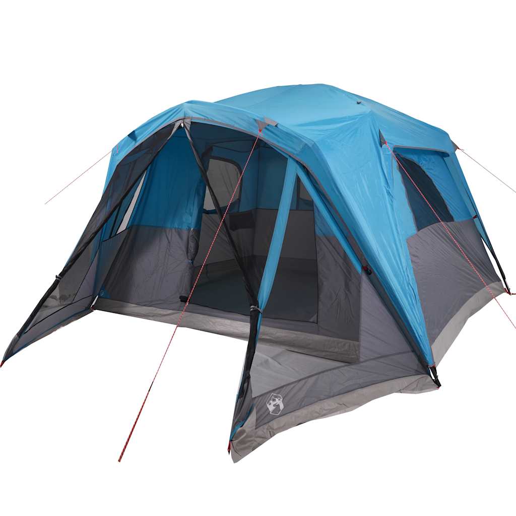 vidaXL Tente familiale avec porche 6 personnes bleu imperméable - Image 4