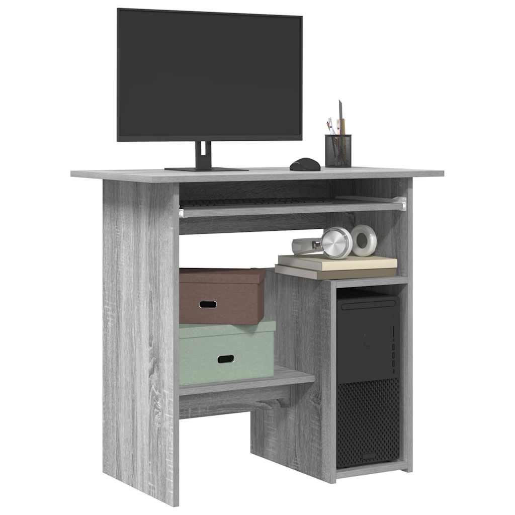 vidaXL Bureau Sonoma gris 80x45x74 cm Bois d'ingénierie