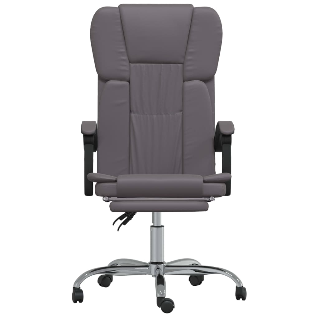 vidaXL Fauteuil inclinable de bureau Gris Similicuir - Image 3