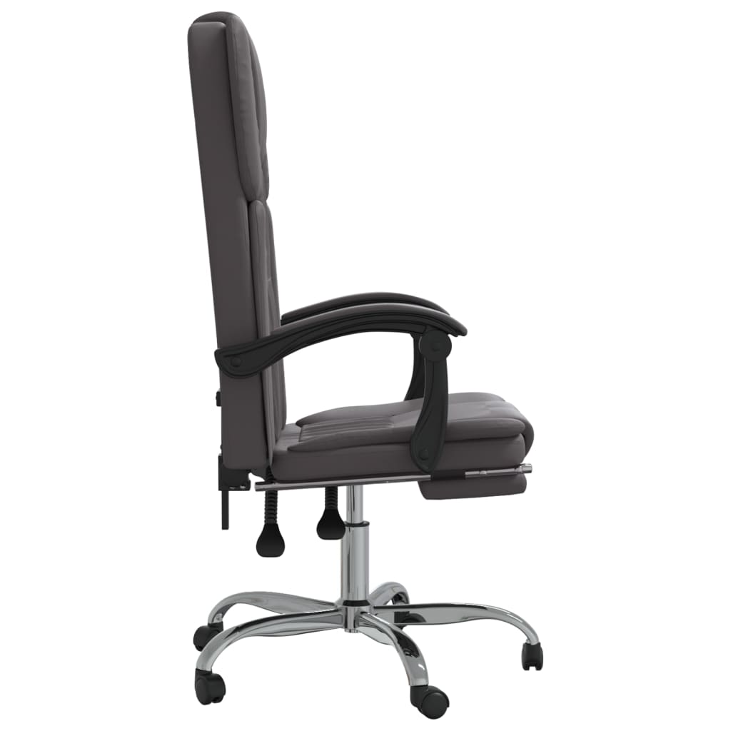 vidaXL Fauteuil inclinable de bureau Gris Similicuir - Image 4