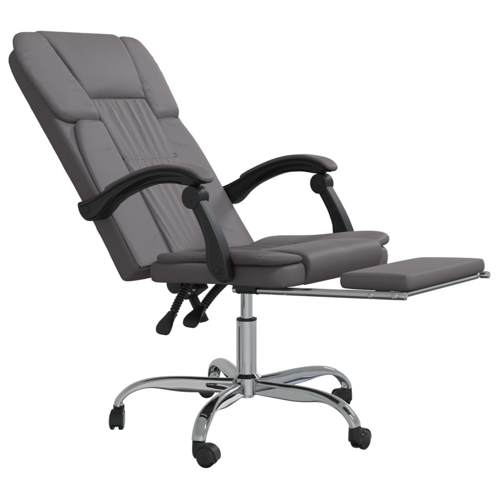 vidaXL Fauteuil inclinable de bureau Gris Similicuir - Image 6