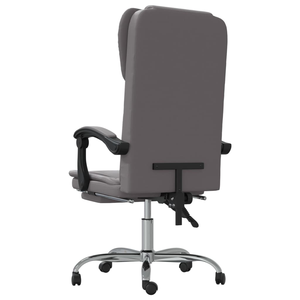 vidaXL Fauteuil inclinable de bureau Gris Similicuir - Image 5