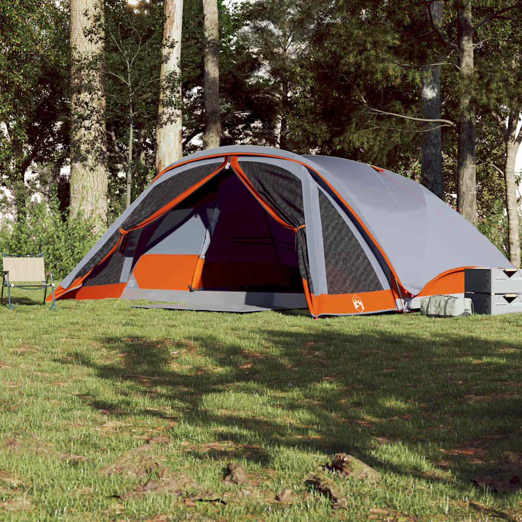 vidaXL Tente de cabine familiale 6 personnes gris imperméable - Image 4