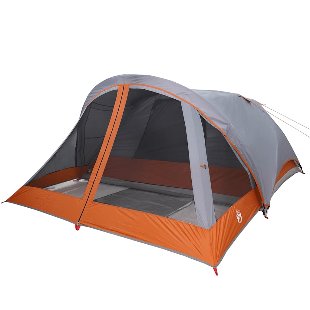 vidaXL Tente de cabine familiale 6 personnes gris imperméable - Image 5