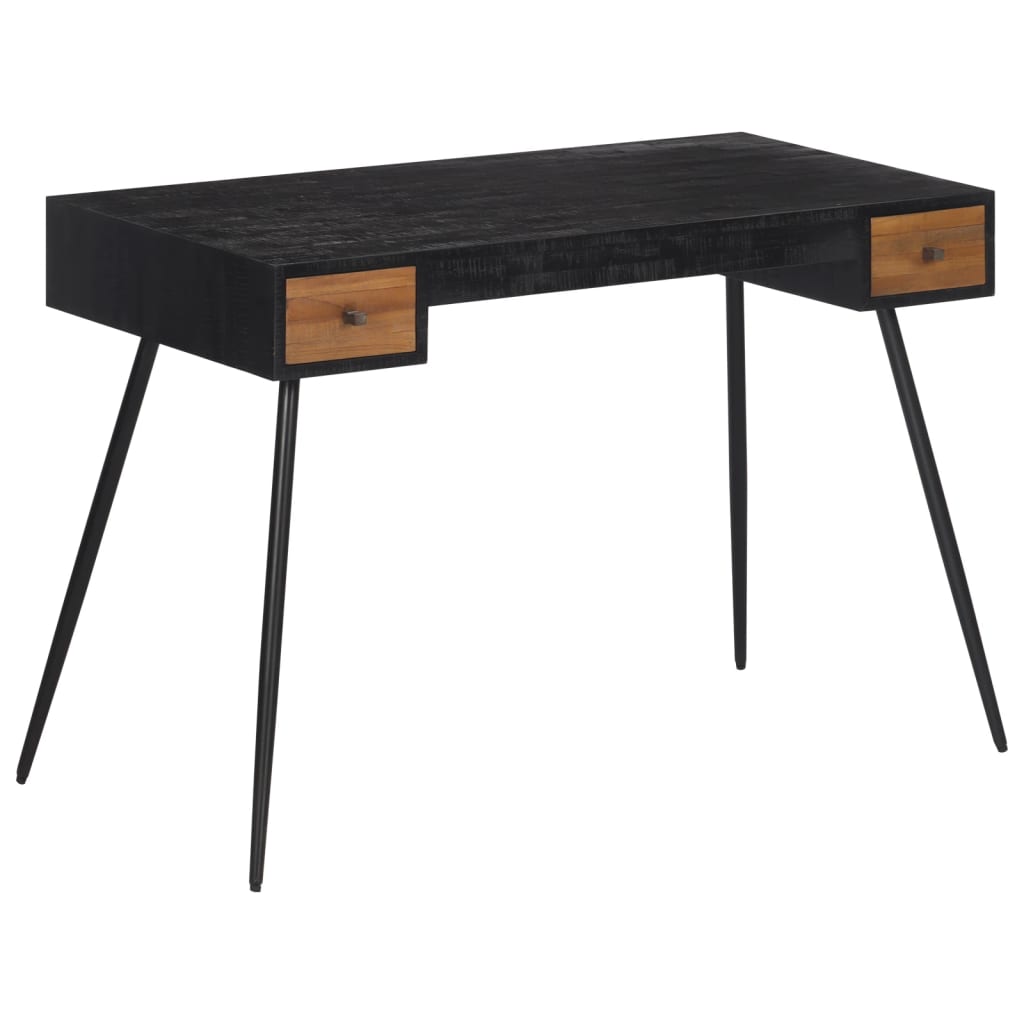 vidaXL Bureau 117x56,5x75 cm teck massif récupéré