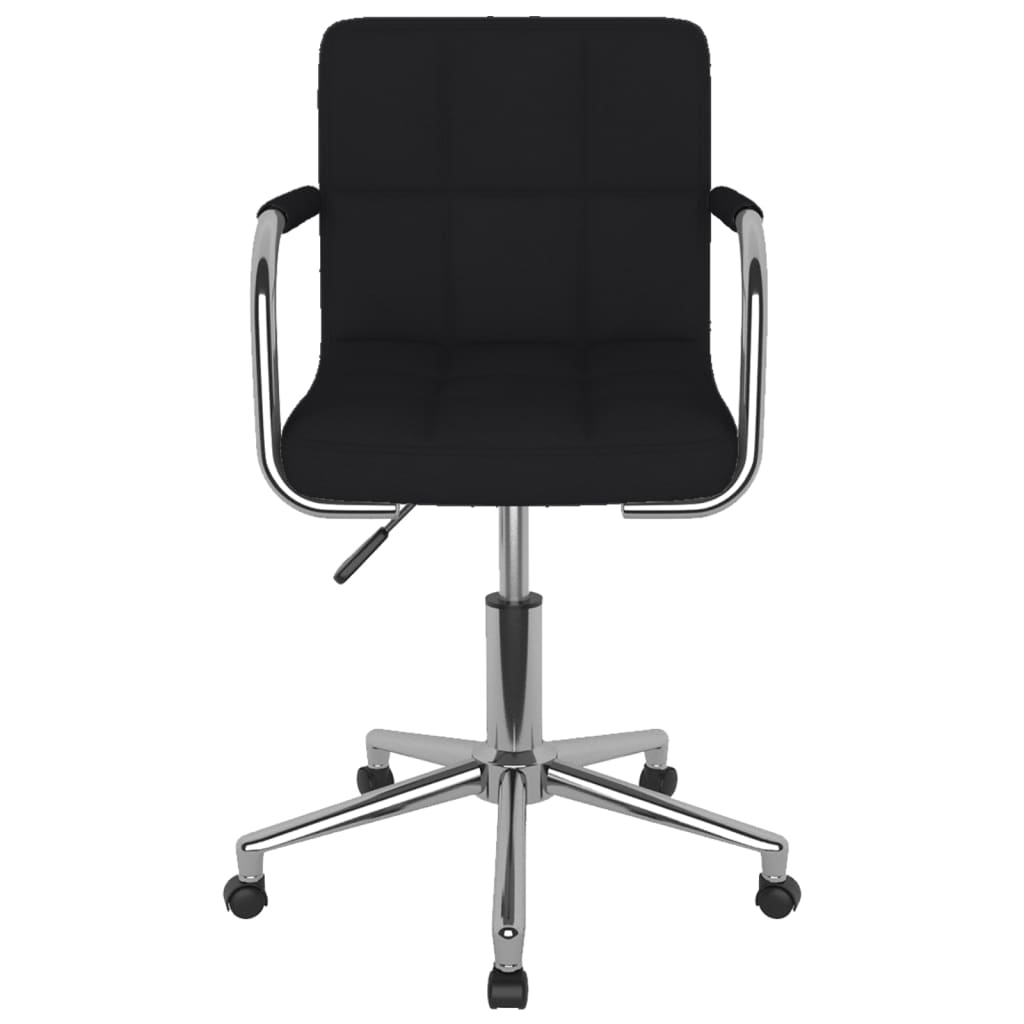 vidaXL Chaise pivotante de bureau Noir Tissu - Image 3