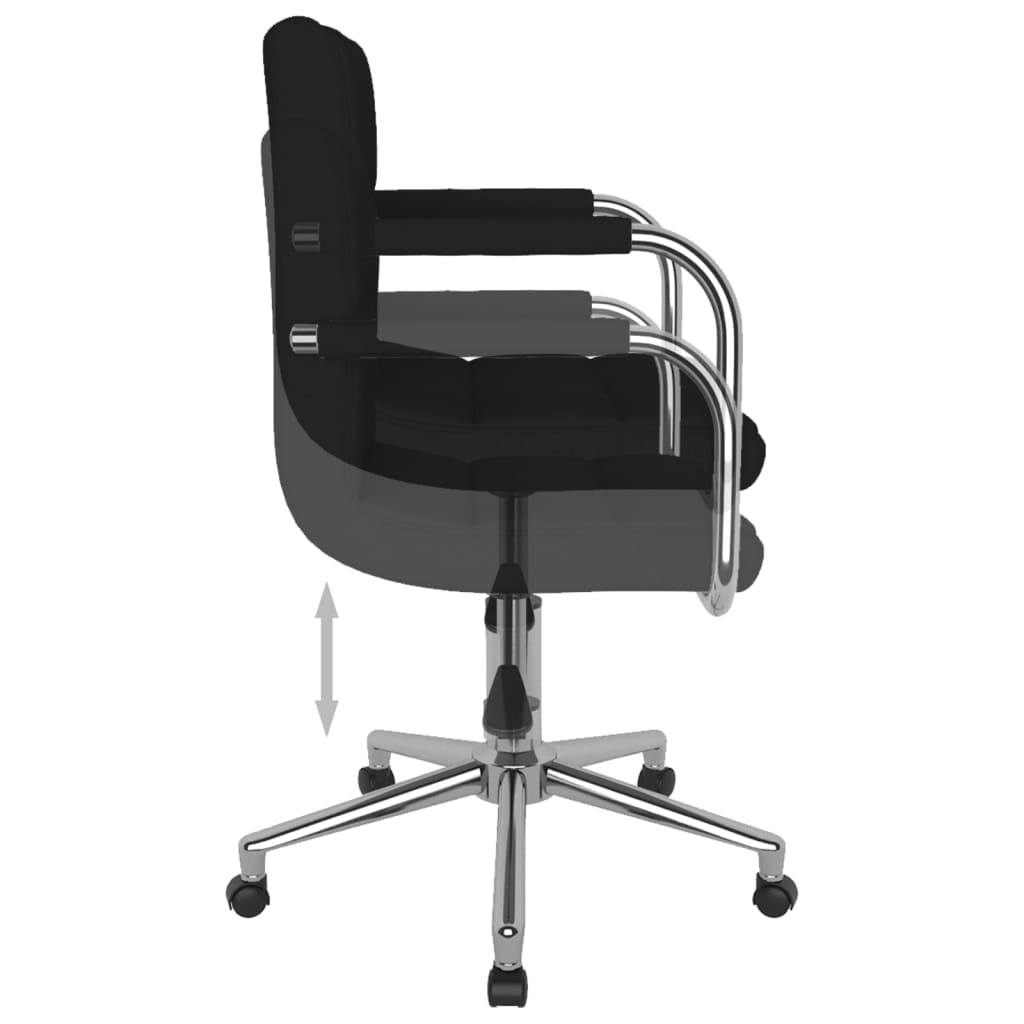 vidaXL Chaise pivotante de bureau Noir Tissu - Image 6