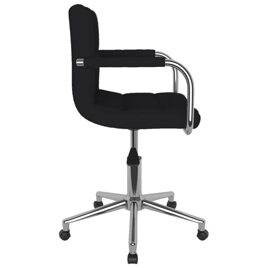vidaXL Chaise pivotante de bureau Noir Tissu - Image 4