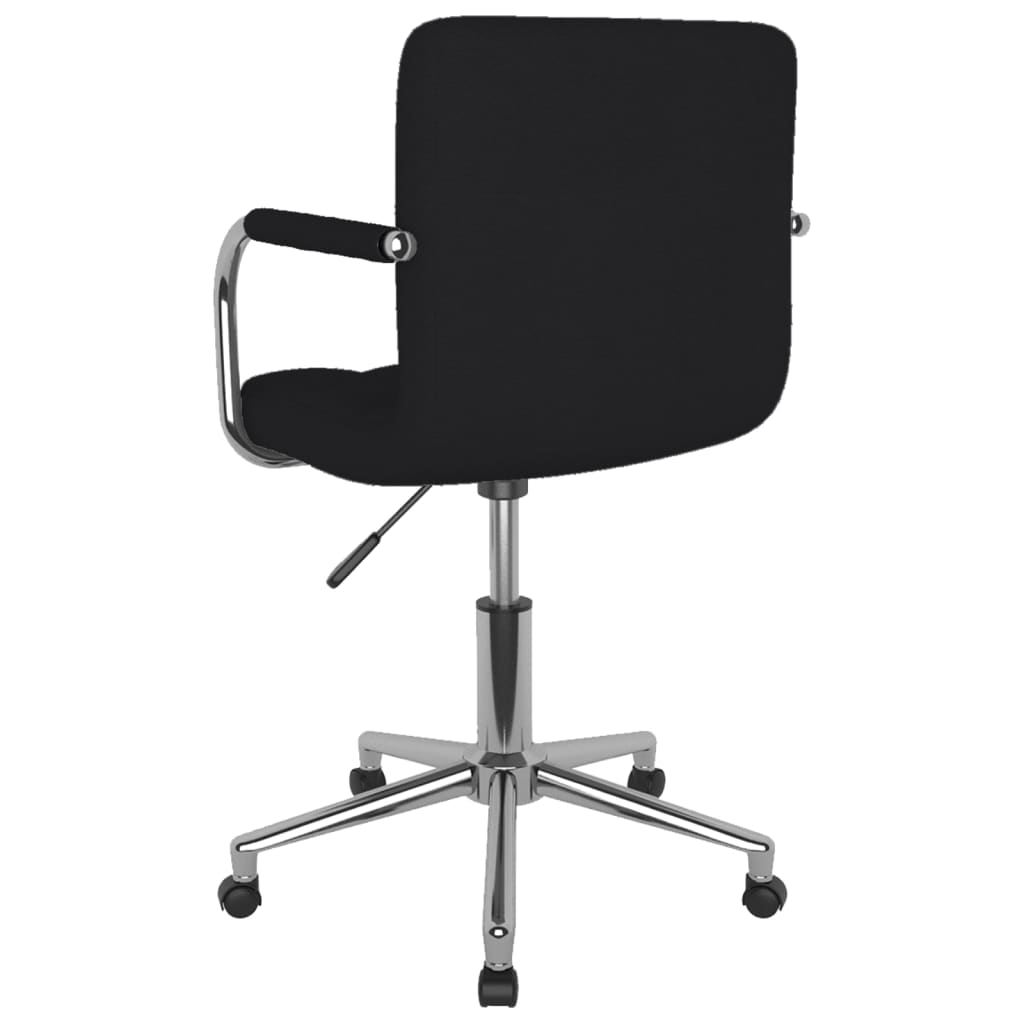 vidaXL Chaise pivotante de bureau Noir Tissu - Image 5