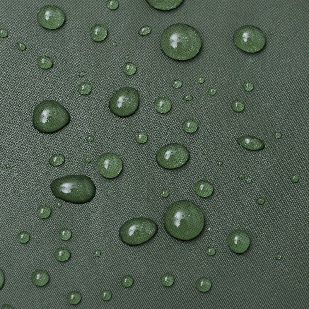 vidaXL Manteau de pluie long imperméable résistant à capuche vert XL - Image 4