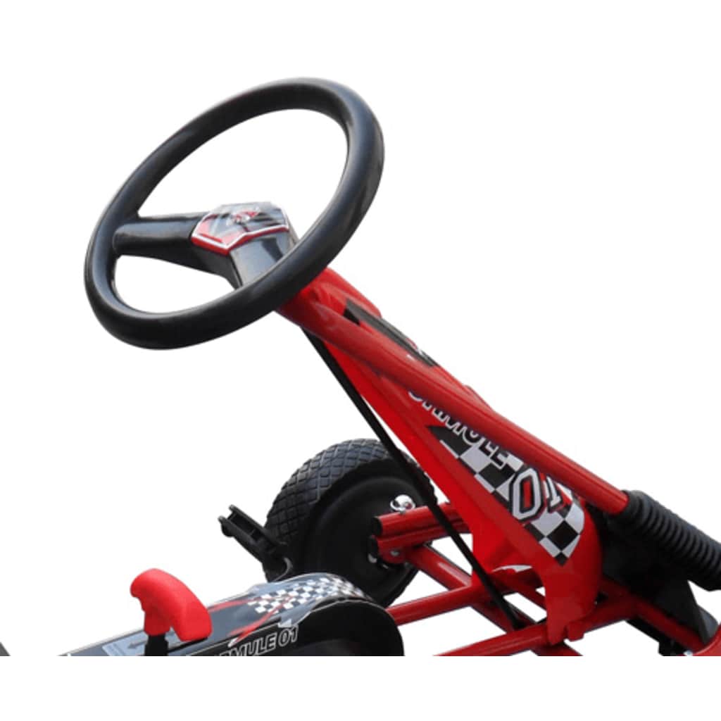 vidaXL Kart à pédales pour enfants Rouge - Image 4