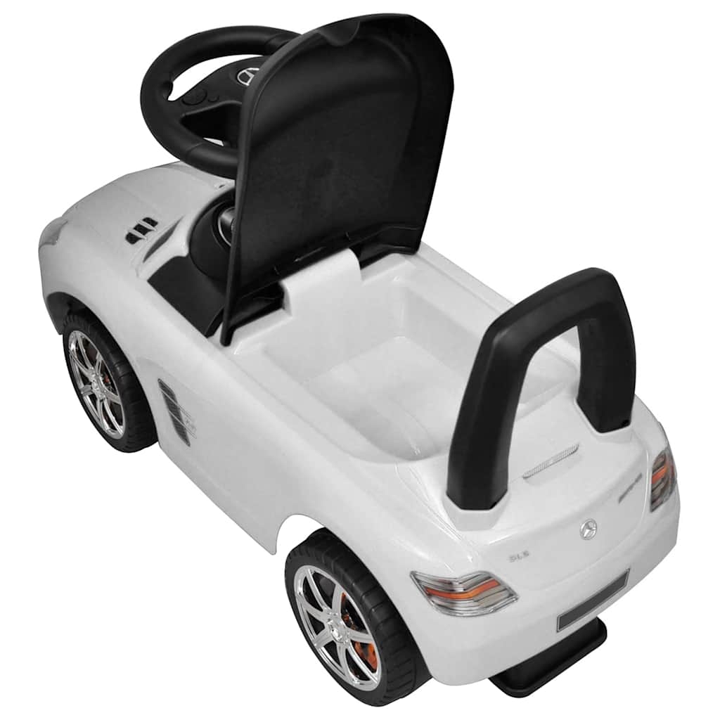vidaXL Voiture à pousser par pieds pour enfants blanc - Image 6