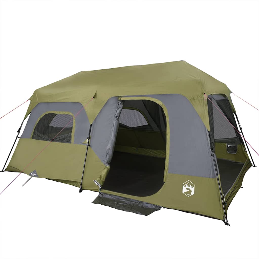 vidaXL Tente familiale 9 personnes vert libération rapide imperméable - Image 3