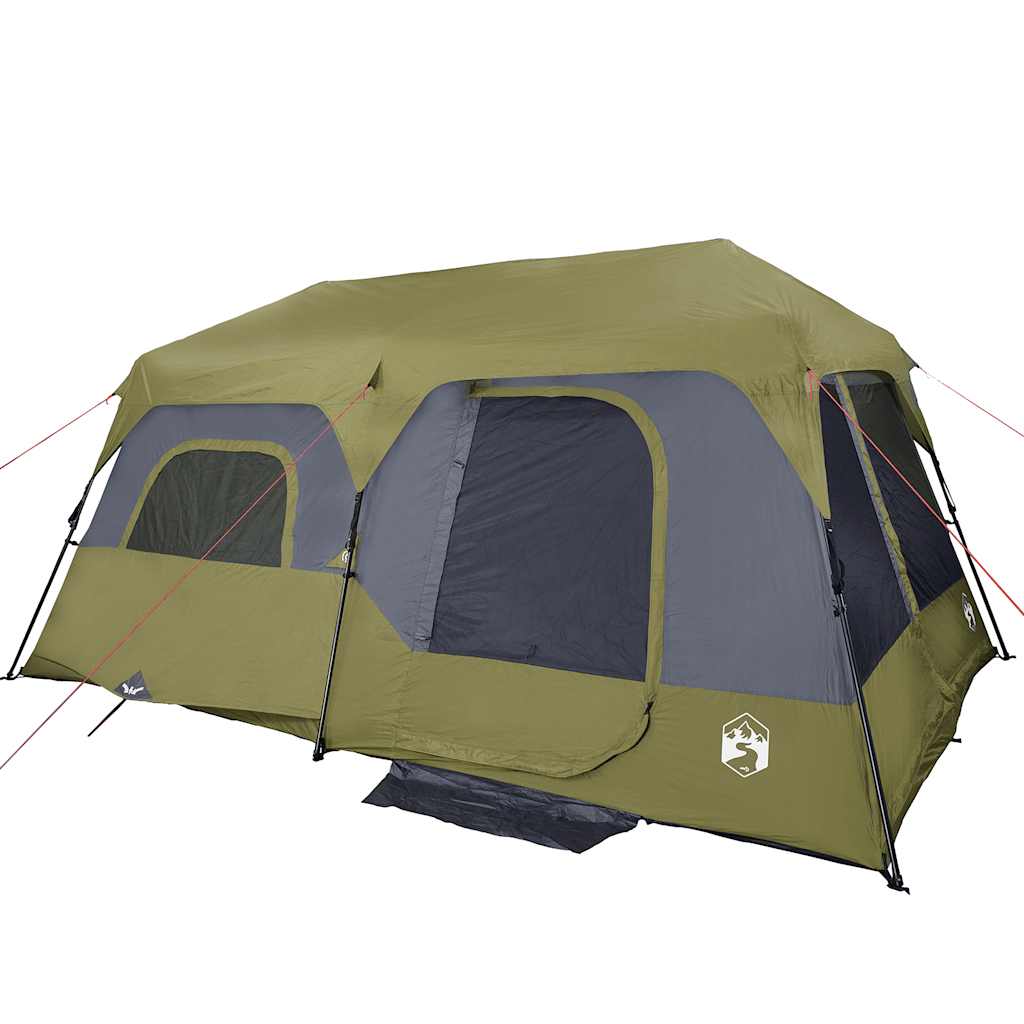 vidaXL Tente familiale 9 personnes vert libération rapide imperméable - Image 6