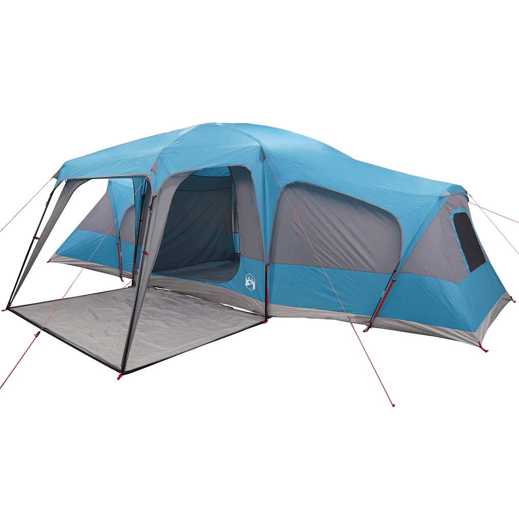vidaXL Tente familiale avec dôme de porche 9personnes bleu imperméable - Image 4