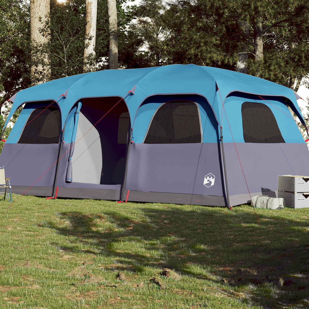 vidaXL Tente de cabine familiale 10 personnes bleu imperméable