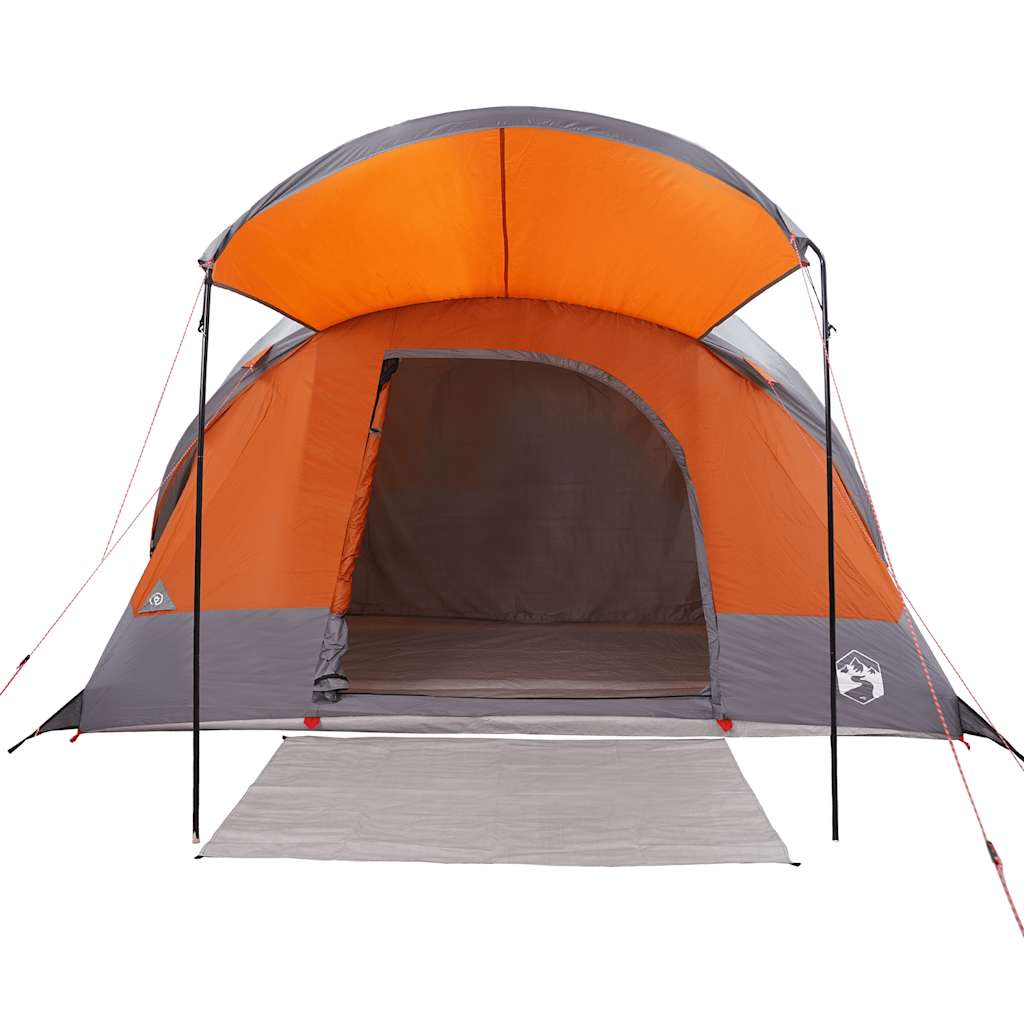vidaXL Tente familiale tunnel 8 personnes gris et orange imperméable - Image 5
