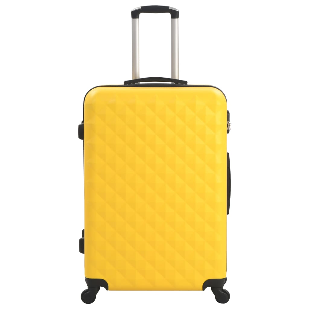 vidaXL Valise rigide 3 pcs Jaune ABS - Image 3