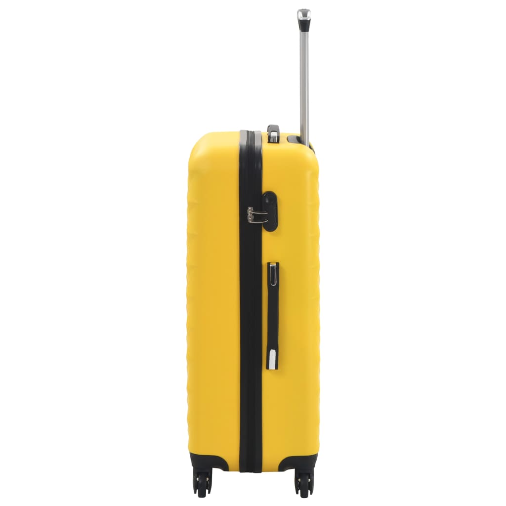 vidaXL Valise rigide 3 pcs Jaune ABS - Image 5