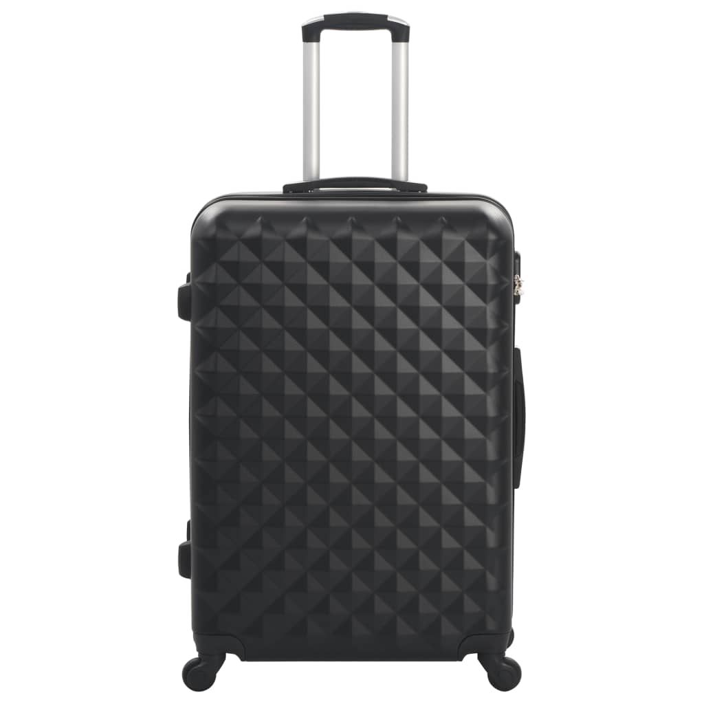 vidaXL Valise rigide 3 pcs Noir ABS - Image 3