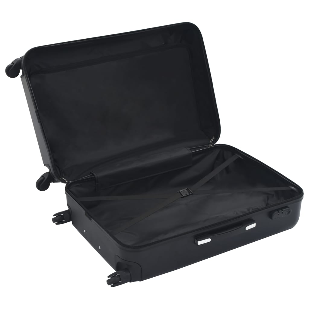 vidaXL Valise rigide 3 pcs Noir ABS - Image 6
