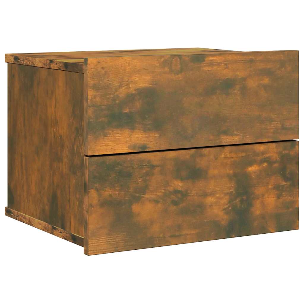 vidaXL Tables de chevet 2 pcs Chêne fumé 40x30x30 cm Bois d'ingénierie - Image 5