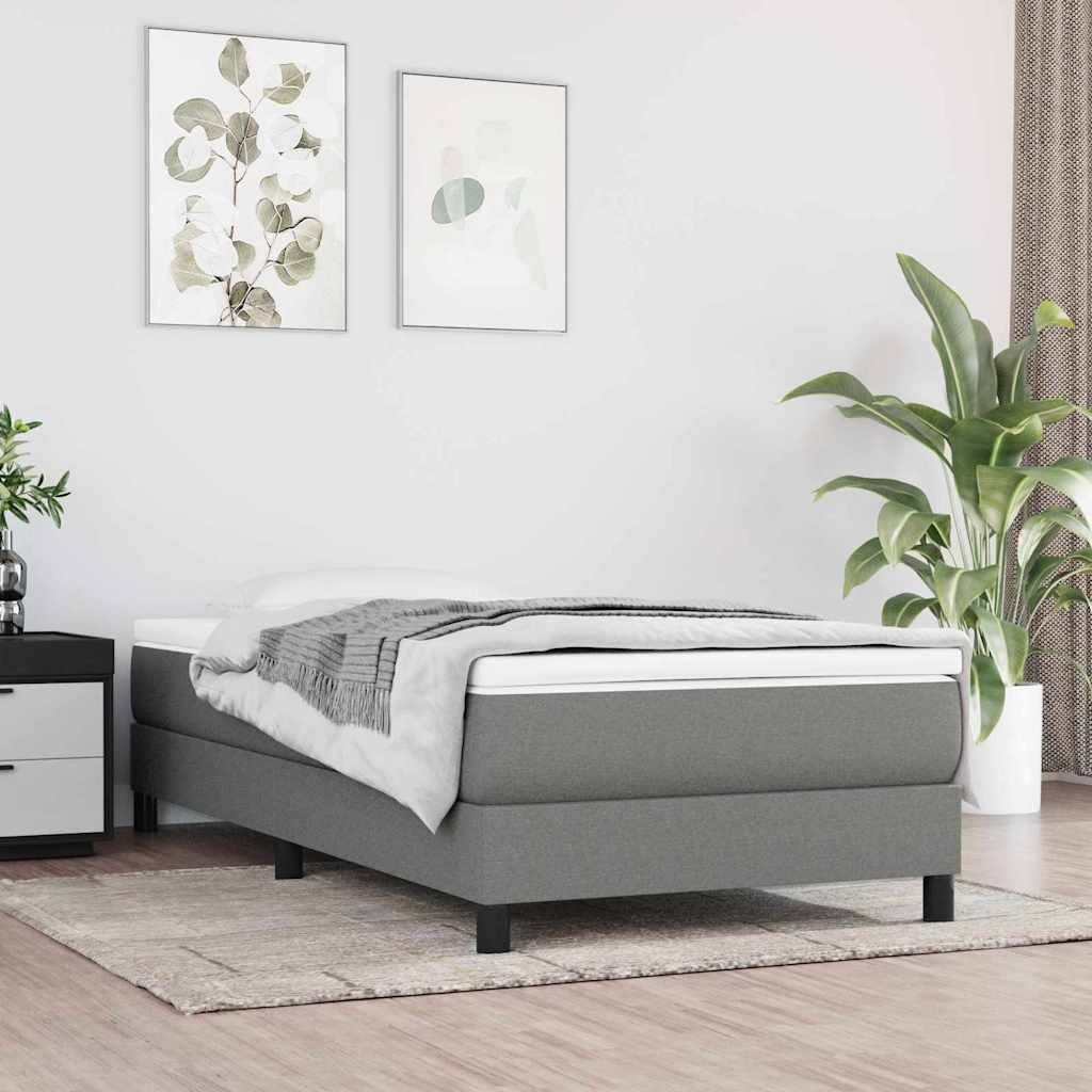 vidaXL Matelas à Ressorts Ensachés Gris foncé 120 x 190 x 20 cm Mousse
