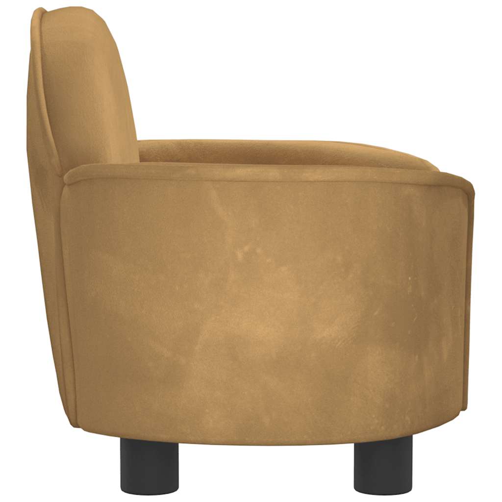 vidaXL Lit pour chien marron 66x40x45 cm velours - Image 4