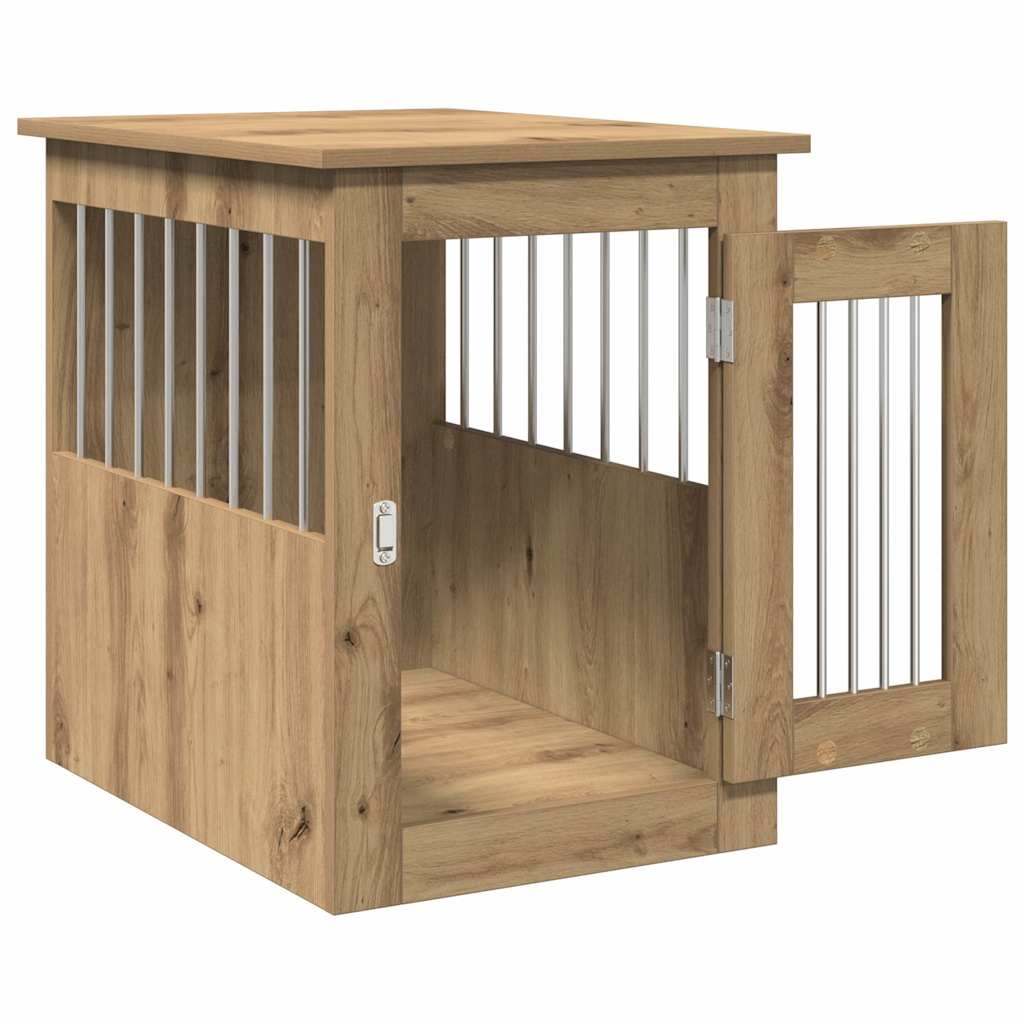 vidaXL Meuble de cage pour chiens chêne artisanal 45x62x59 cm - Image 4