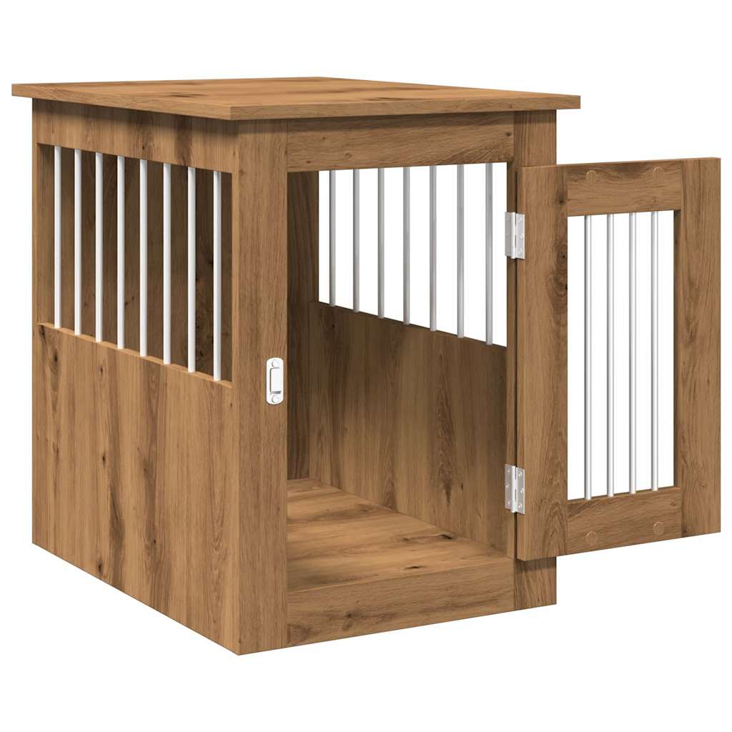 vidaXL Meuble de cage pour chiens chêne artisanal 45x62x59 cm - Image 5