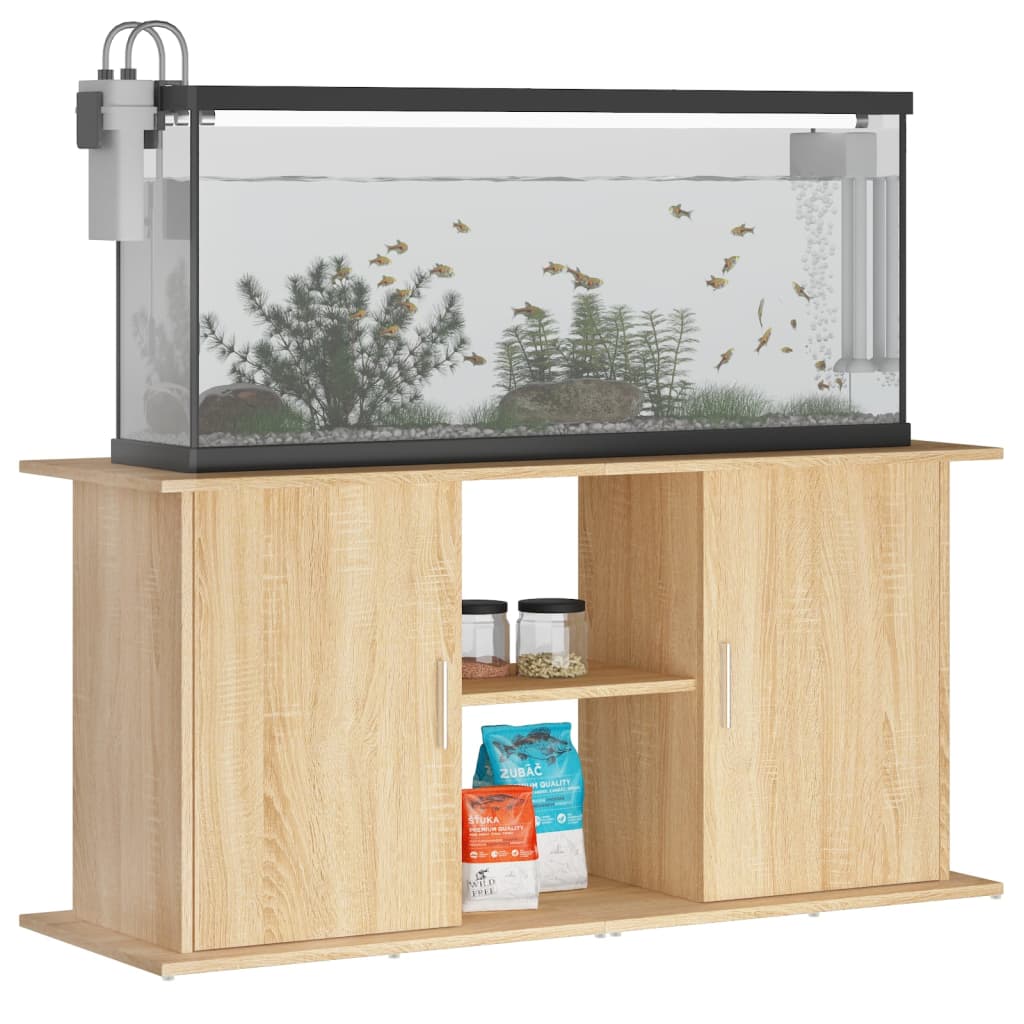 vidaXL Support d'aquarium Chêne Sonoma 121x41x58 cm Bois d'ingénierie - Image 3