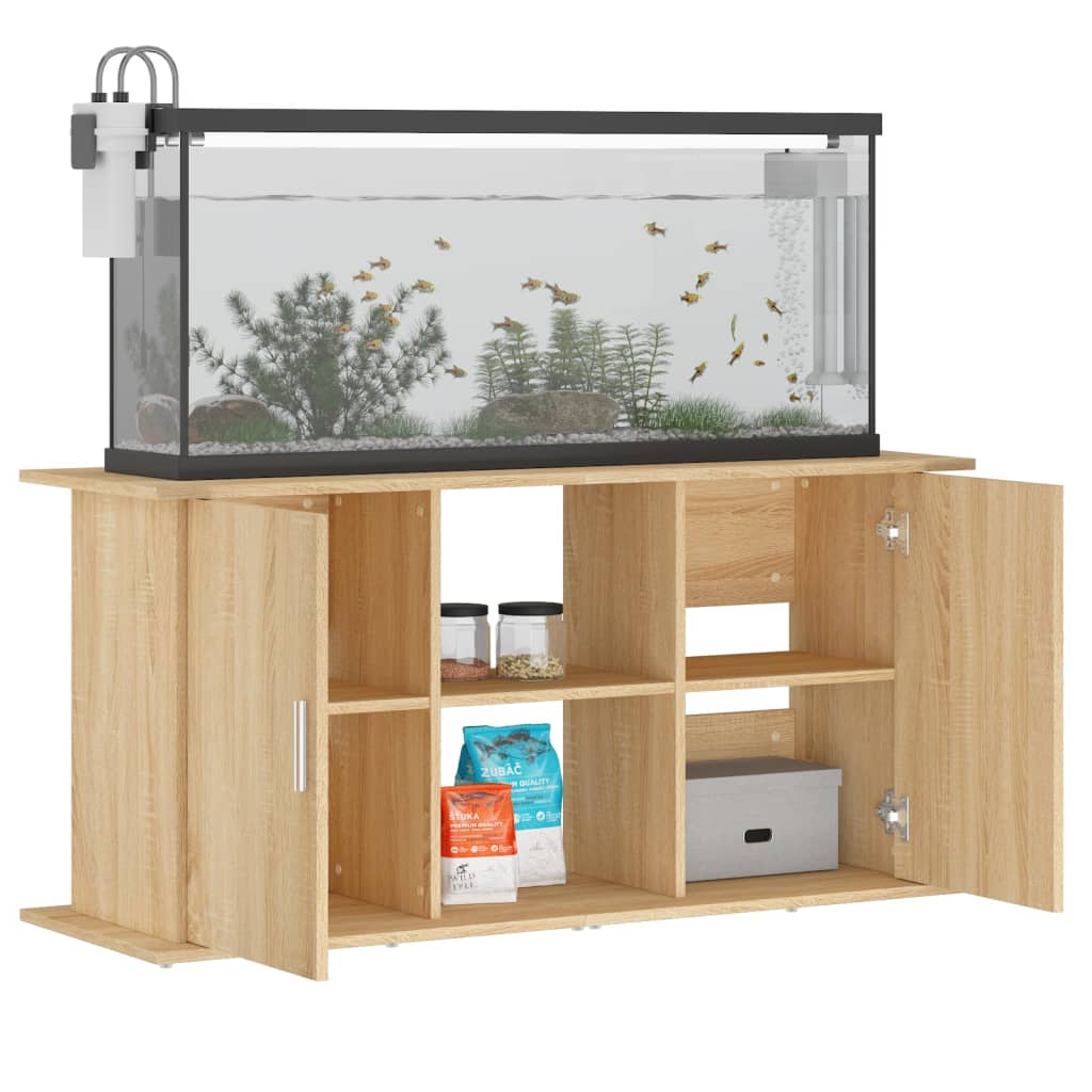 vidaXL Support d'aquarium Chêne Sonoma 121x41x58 cm Bois d'ingénierie - Image 4