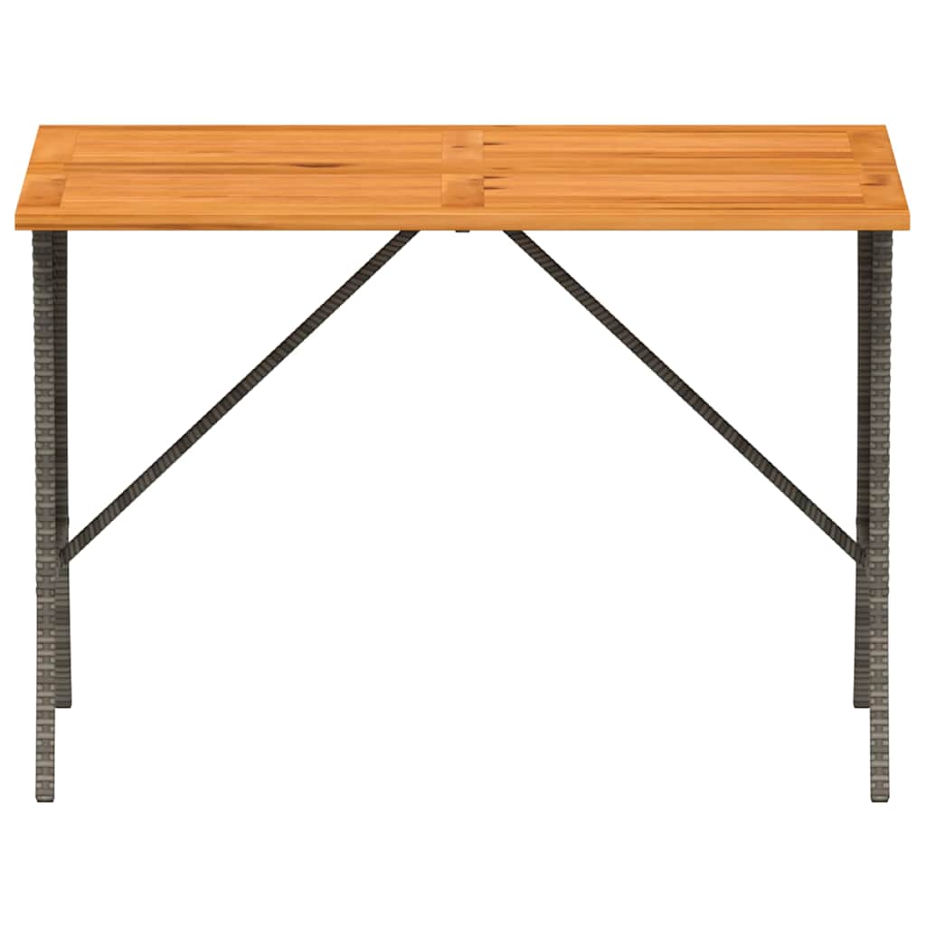 vidaXL Table de jardin avec dessus en bois d'acacia gris 105x75x72 cm - Image 5