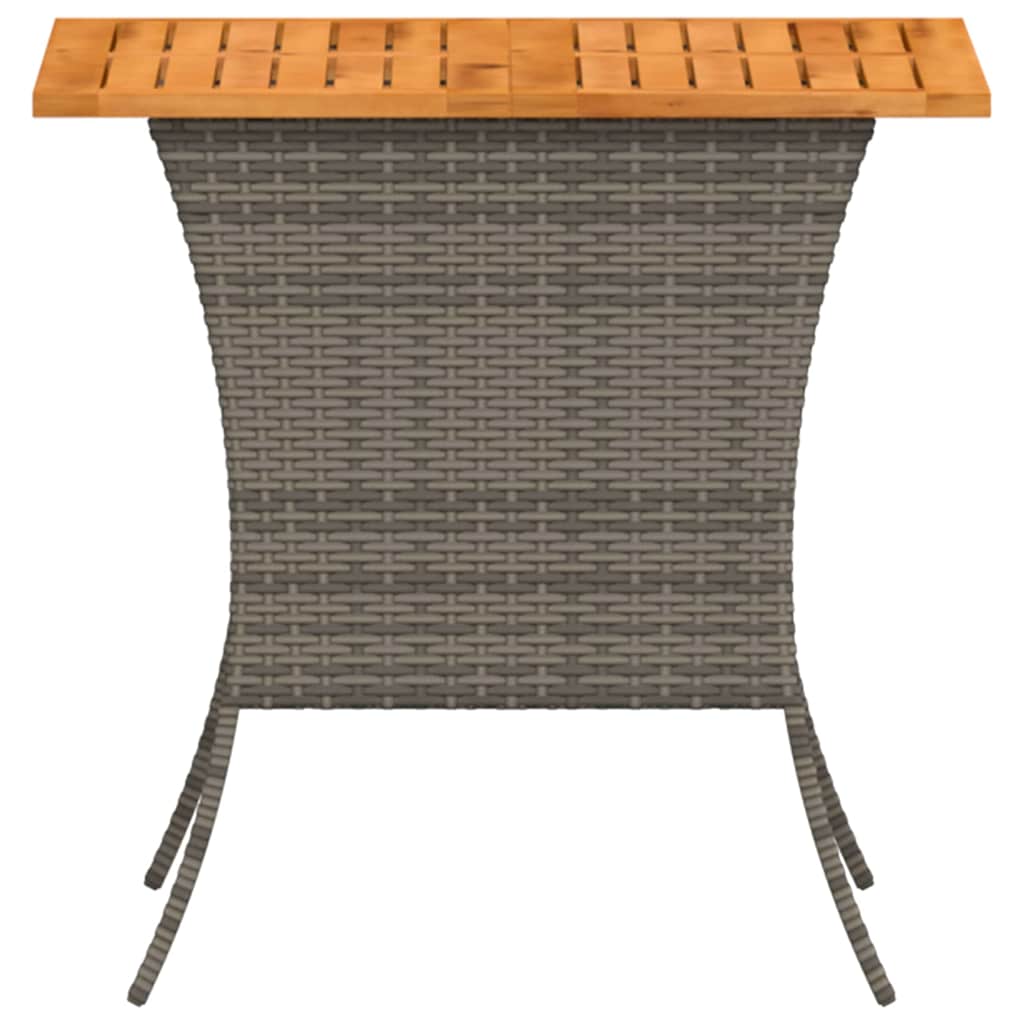 vidaXL Table de jardin avec dessus en bois d'acacia gris 105x75x72 cm - Image 6