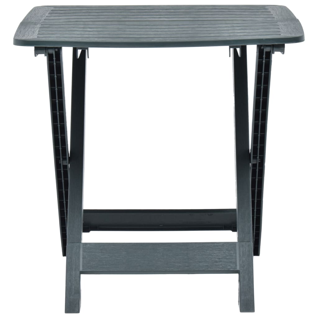 vidaXL Table pliable de jardin Vert 79x72x70 cm Plastique - Image 4