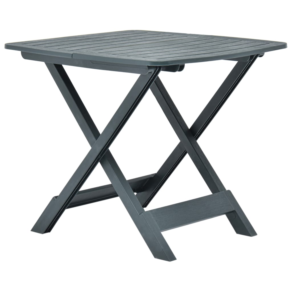 vidaXL Table pliable de jardin Vert 79x72x70 cm Plastique - Image 3