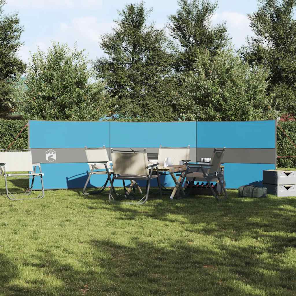vidaXL Brise-vent de camping bleu 490x123 cm imperméable - Image 3