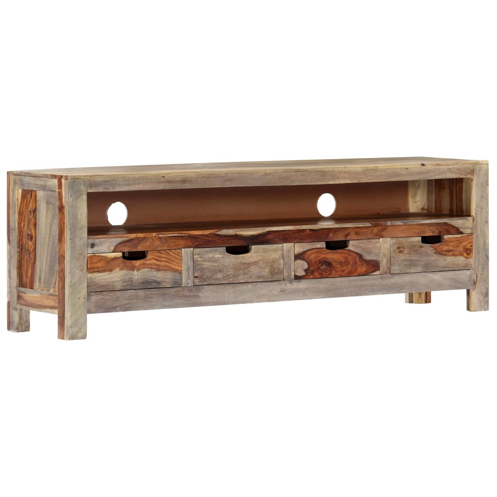 vidaXL Meuble TV Bois massif 130x30x40 cm